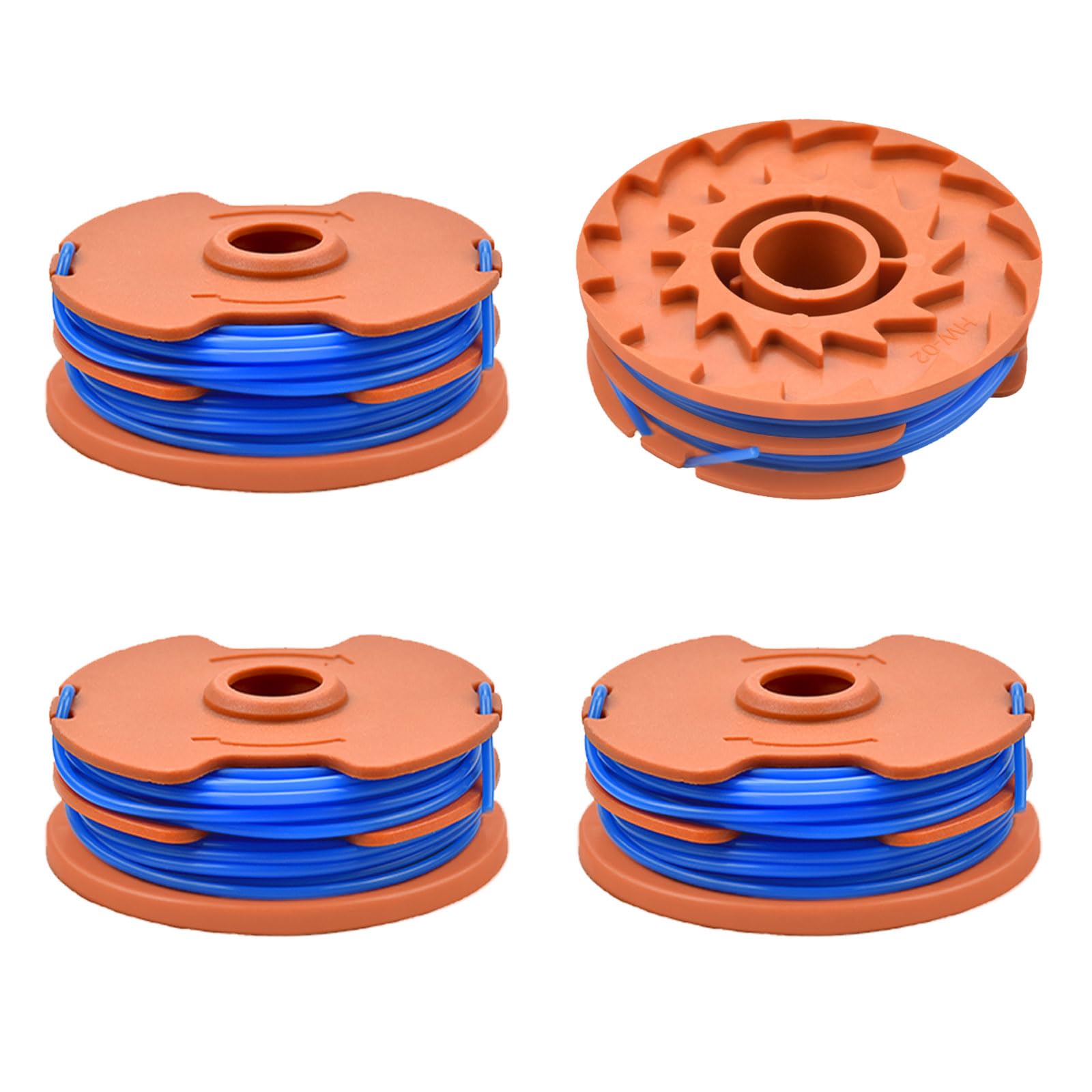JAMSSOW 4 Pcs Replacement Strimmer Spool Compatible with WX100,Autofeed Nylon Spool for Qualcast GT25 GGT350A1 GT30 GGT450A1,Worx WG150 WG151,McGregor MET6032 MET4530 MET3525,Ø 1.65mm 8.3m(4 Spool)