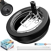 30oz Flip Straw Leak Proof Lid for Stanley Quencher,30 oz Tumbler Lid Replacement for Stanley Cup Accessories,No Spill Silicone Tumbler Lids with Cleaning Brush Set (Black)
