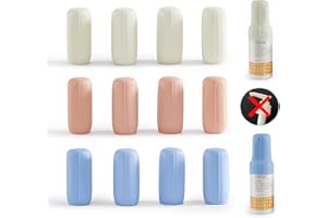 NELSHP 12 Pcs Elastic Sleeves for Leak-Proofing in Luggage,Silicone Bottle Covers for Travel Size Toiletries- Travel Accessories for Shampoo, Lotion, Conditioner and Body Wash(12-version1)