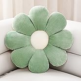 Sioloc Flower Pillow Shaped Throw Pillow Butt Cushion Flower Floor Pillow,Seating Cushion,Cute Room Decor & Plush Pillow for Bedroom Sofa Chair(Green,15.7'')
