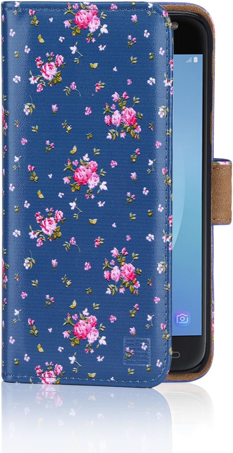 32nd Floral Series, Design PU Leather Book Wallet Case Cover for Samsung Galaxy J3 (2017) J330F - Image 4