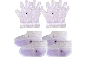 BACTIBLAST Paraffin Wax Gloves,The Paraffin Wax for Hand and Feet,Paraffin Hand & Foot Treatments and Booties Set for Intensive Hydration at Home Or Spa(Lavender) 2 Pair Hand & Foot Wax Gloves