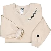 Nani - Mama Mom Grandma Embroidered Crewneck Sweatshirt - Gifts For Dog Mom Grandma Mimi Nana Gigi Mother's Day Christmas