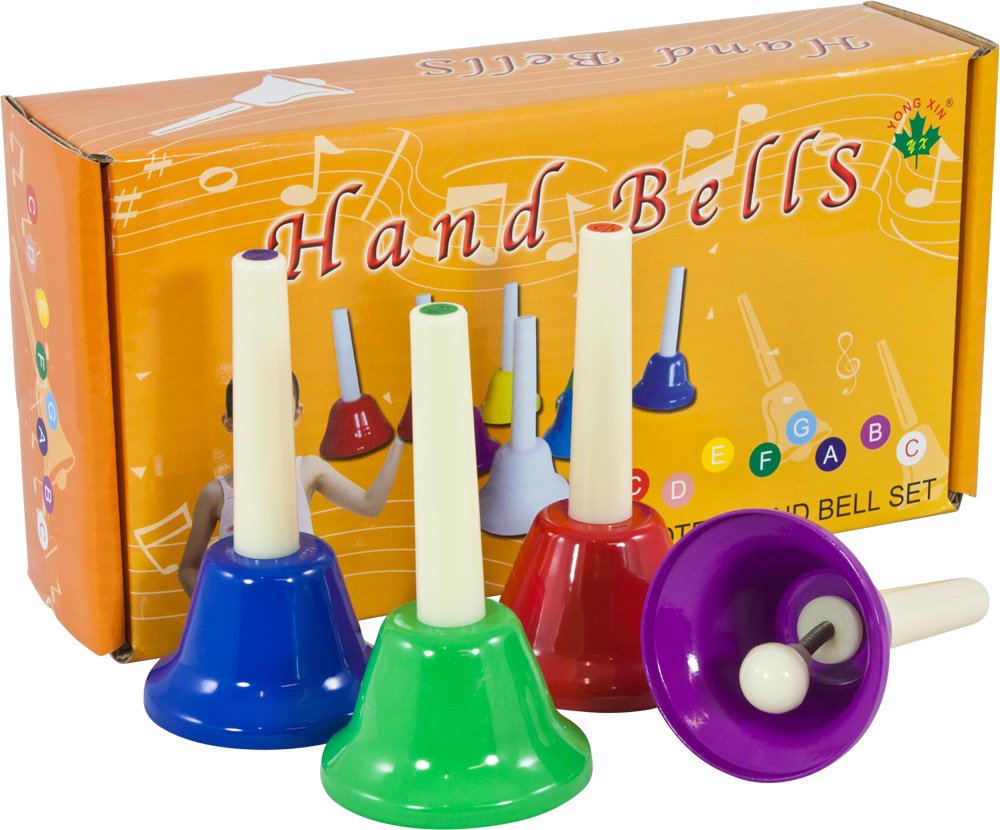 Percussion Workshop HB8 Coloured Hand Bells (Pack of 8)