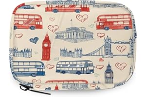 DJYQBFA Weekly Pill Organizer Travel Size Bag with Removable 7 Day Pill Box Portable Vitamin Case Purse with Zipper,British L