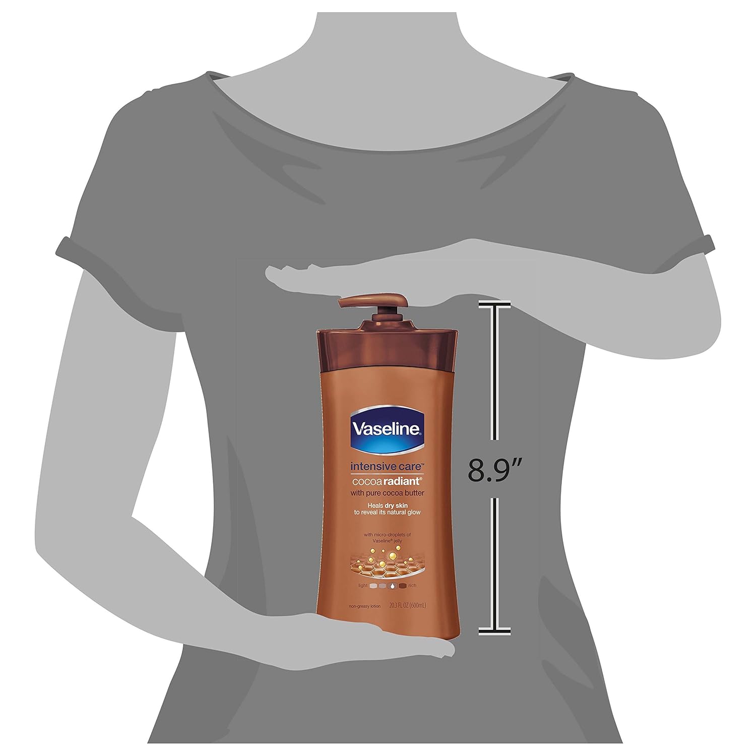 Vaseline Intensive Care Body Lotion, Cocoa Radiant, 20.3 Fl Oz (Pack of 3) : Beauty