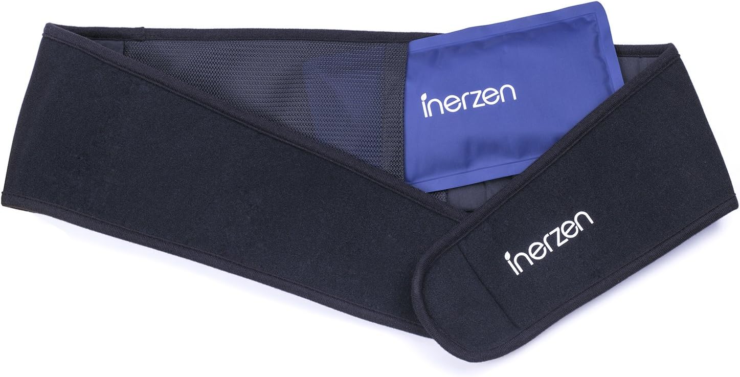 Inerzen Back and Waist Hot and Cold Gel Pad Therapy Wrap for Pain, Muscle, Stress Relief - Microwavable & Freezable: Health & Personal Care