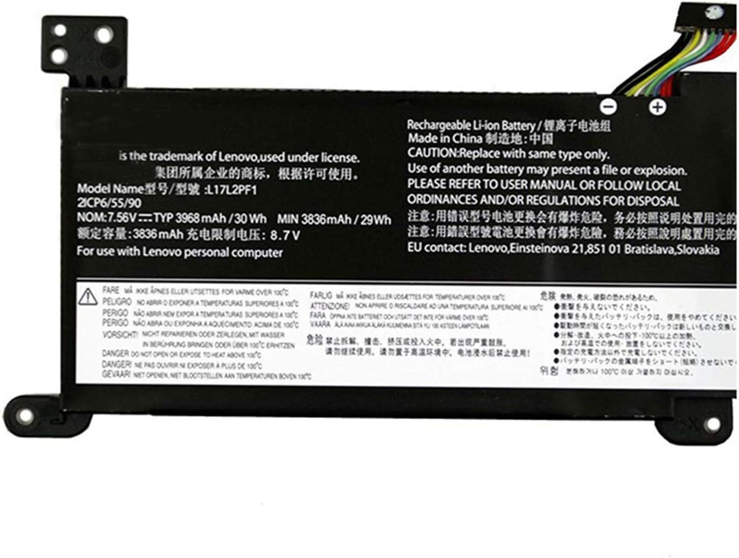 L16L2PB1 L16L2PB2 L16S2PB2 L16L2PB3 L16C2PB2 L16M2PB3 L16C2PB1 Laptop Battery Replacement for Lenovo IdeaPad 320-14AST 320-14IAP 320-14IKB 320-14ISK 320-15ABR 320-15AST 320-15IAP Series(7.56V 30Wh) - Image 3