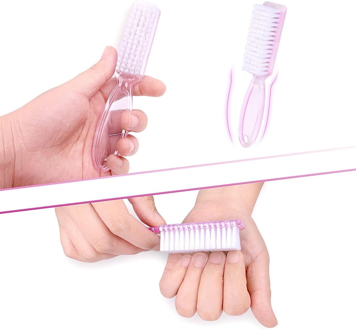Yesker Handle Fingernail Scrub Cleaning Brushes for Toes and Nails Cleaner, 10PCS, Multicolor: Home & Kitchen