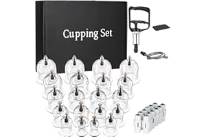 Cupping Therapy Set - 20 Cups Professional Ventouse Massage ThéRapeutique Portable, Upgrade With Cups For Cellulite Muscle Pa