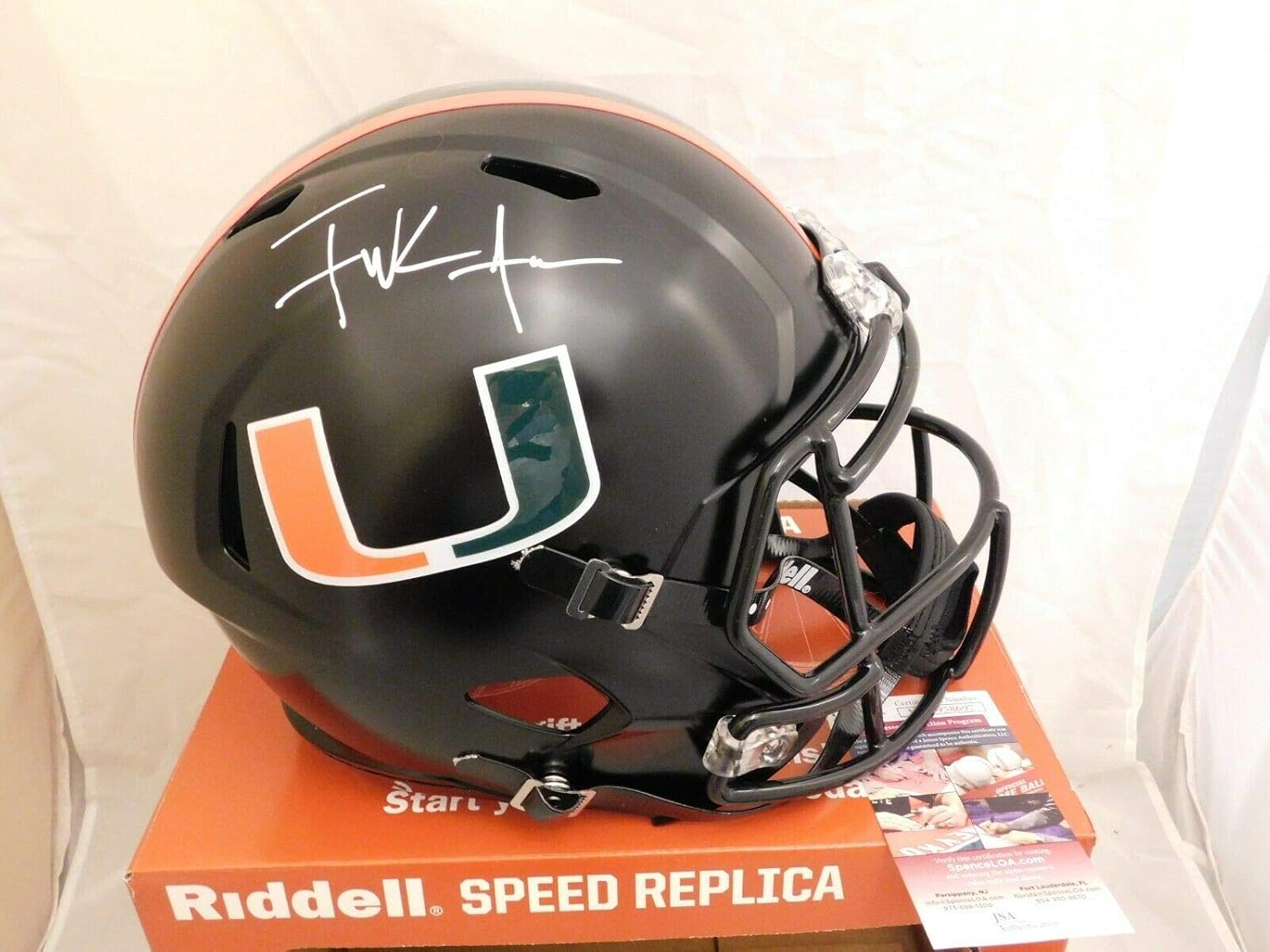 frank gore signed helmet