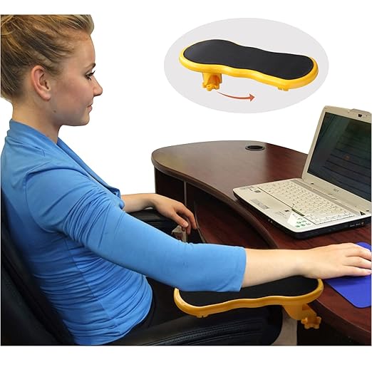 Mouse Pad Desk Chair System Computer Armrest Wrist Rest (Small Black) Amazon.co.uk Office Products