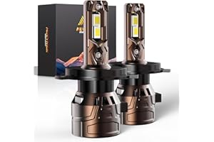 MUEYNIUK Upgraded H4/HB2/9003 Light Bulbs, 36000LM Super Bright 6500K 800% Brighter, Plug and Play Quick Installation, IP68, Long Service Life with Cooling Fan (Pack of 2)