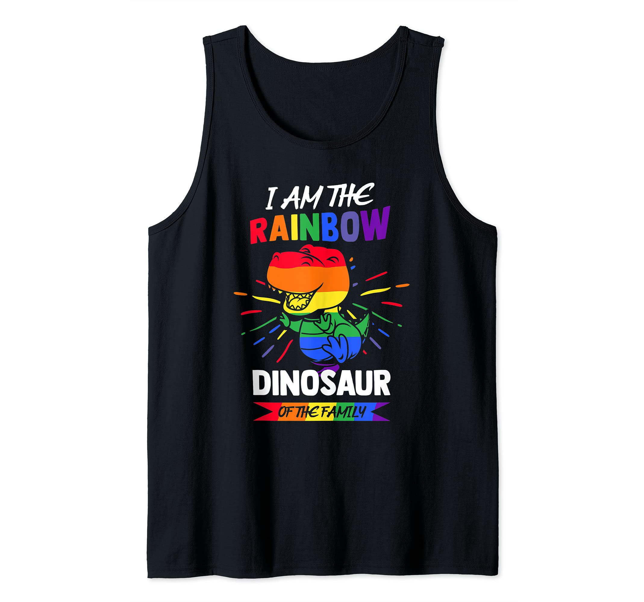 I am the rainbow Dinosaur Rainbow Dinosaur Tank Top