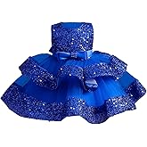Miipat Baby Girl Pageant Dress Sequins Princess Dress Toddler Flower Wedding Birthday Party Gown Dresses 12 Months-4 Years