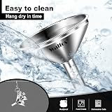 Walfos Mini Stainless Steel Funnels 3-Piece Set, Small Kitchen Transfer view 7