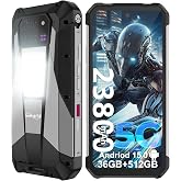 Tank 3 Pro Rugged Smartphone 5G, 23800mAh Android 15 Phone with Projector | 6.79&rsquo;&rsquo; Screen, Waterproof 512GB Mobile Cell Phones Unlocked, Durable Outdoor Industrial Work Touch Phone, Camping Light, OTG