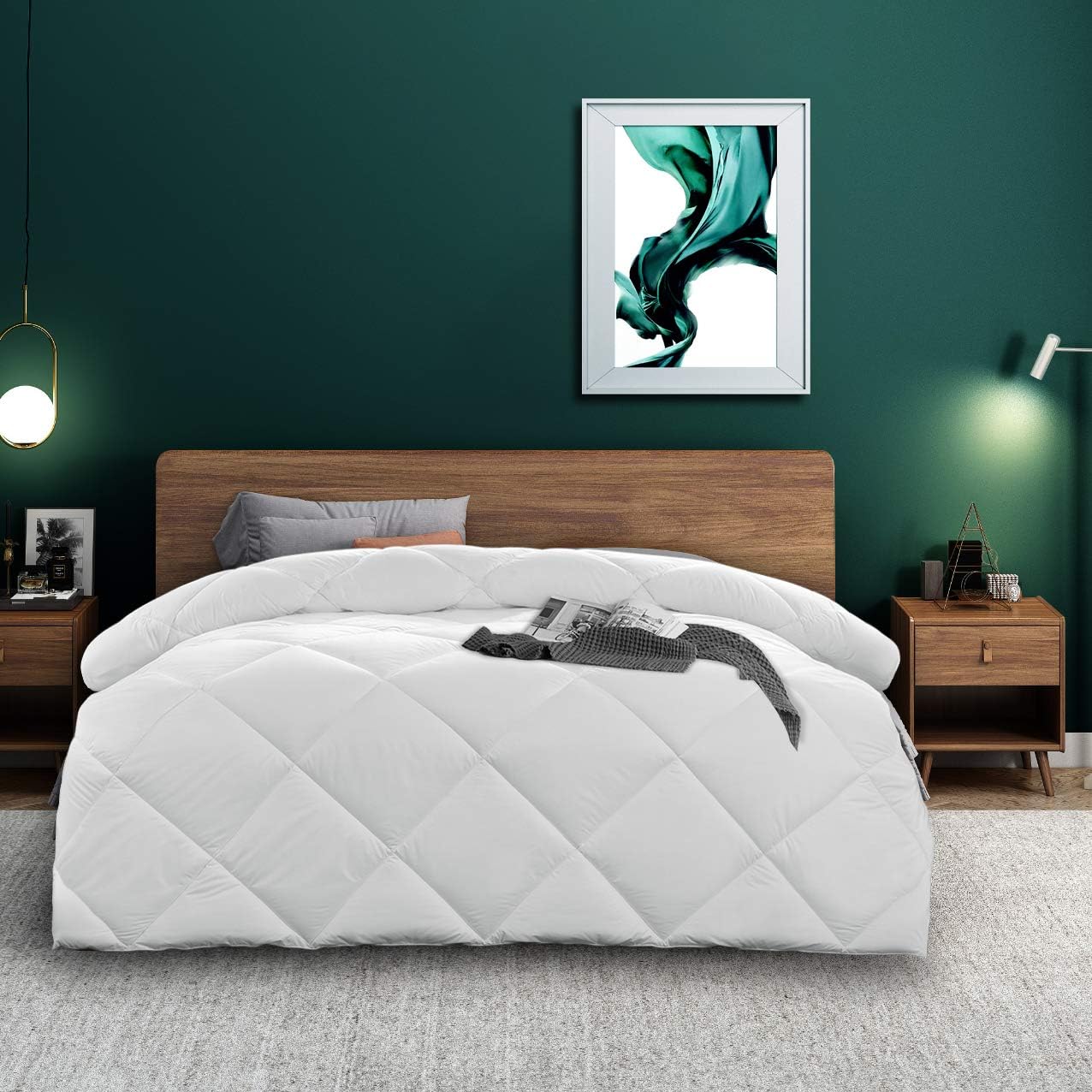 Basic Beyond Lightweight Down Comforter Duvet Insert Queen - with Corner Tabs, 600+ Fill Power, Ultra Soft Shell: Home & Kitchen