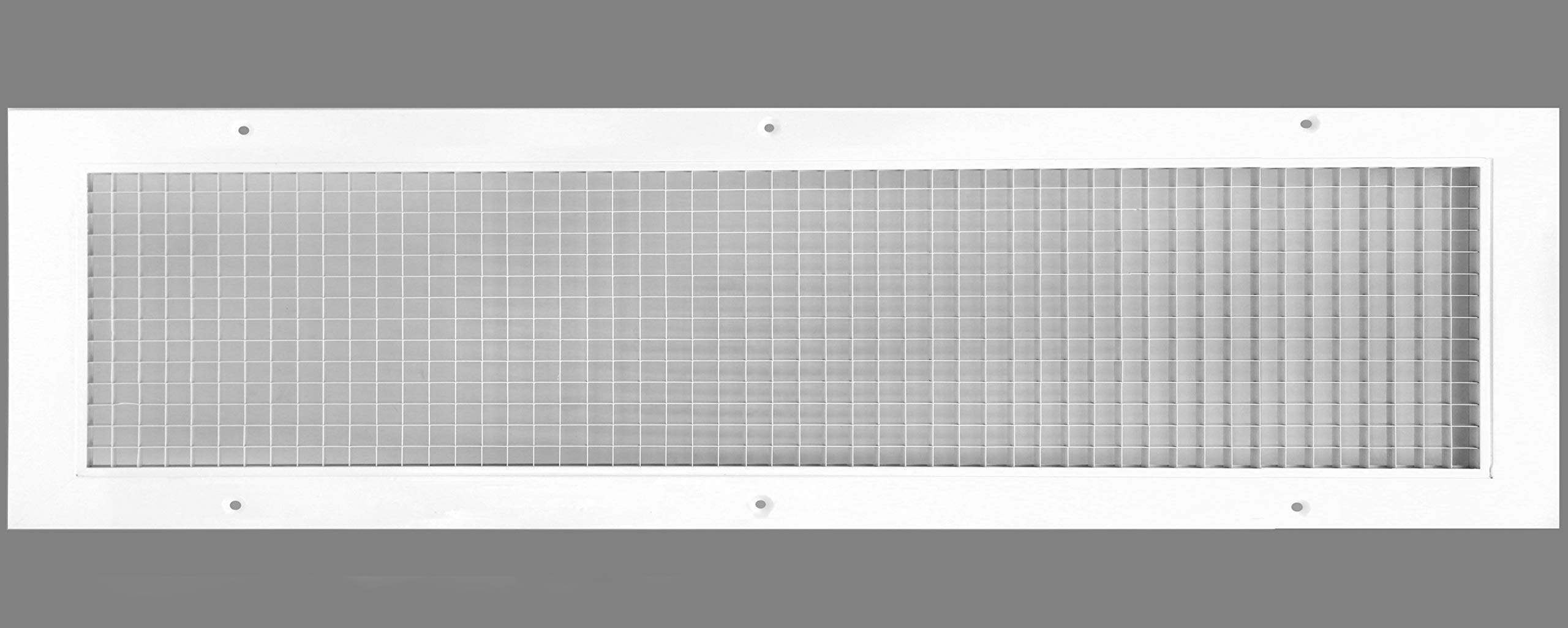 8" x 22" Cube Core Eggcrate Return Air Grille - Aluminum Rust Proof - HVAC Vent Duct Cover - White [Outer Dimensions: 10.75"w X 24.75"h]