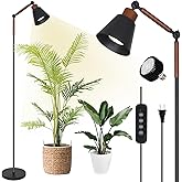 HMVPL Grow Lights for Indoor Plants Full Spectrum, Plant Lights for Indoor Growing with 20W COB Grow Light Blub, 4/8/12H Timer, Standing Tall Grow Lamp for Middle Large Plants(75'', Height Adjustable)