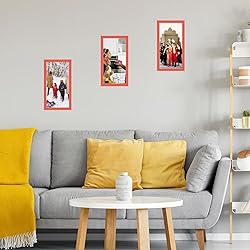 JCJMY 6x12 Picture Frame Red for Wall Hanging or