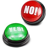 BEAN LIEVE Yes No Button - Answer Buzzers Set of 2 Buzzers for Game Show Yes and No Button with Sound Used for Classroom&amp;Gag Gifts