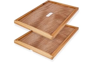 GEEBOT Beehive Inner Cover Compatible with 10 Frame Hive Box, Beehive Insulation Ventilation Inner Cover for Beekeeping Tool (2)