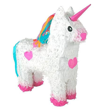 Pinata Piñata Torte Einhorn Schatztruhe Papier Geburtstag Mottoparty Süßigkeiten Geschenk (Einhorn)