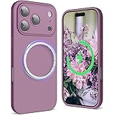 SURPHY Case for iPhone 17 Pro Max Case Compatible with MagSafe (6.9 inch 2025), Liquid Silicone 17 Pro Max Phone Cases Whit Soft Microfiber Lining, Lilac Purple