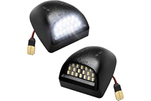 YONWAIT 2 PCS LED License Plate Light, 6500K White, Tag Lamp Assembly Replacement, Compatible with Chevrolet Saab Bantuh Chevy Silverado Tahoe GMC Cadillac (Black)