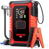 GOOLOO A3 Pro 12V 3000A Portable Car Jump Starter with Air Compressor | Car Jump Pack (9L Gas/6.5L Diesel) - 150 PSI Tire Inflator - 30W Two-Way Fast Charging with Built-In Cable - Color Display