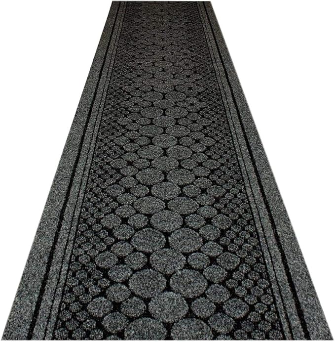 Carpet Runner Black Rubber Backed NonSlip Very Long Heavy Duty Hallway