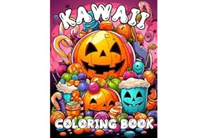 Sweet Kawaii Halloween Coloring Book for Adults & Kids of All Agges: 49 Cute Halloween Candy Coloring Images for Toddlers, Preschoolers, Elementary School, and Adults!