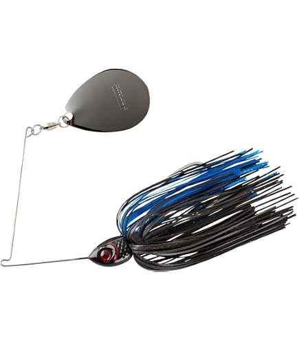 black spinglow fishing lure BOOYAH Moontalker Spinner-Bait Bass Lure, Black/Red, 1/2 oz : Sports & Outdoors Crazy Glo to add color Fly Fishing Best Float Color:Screaming Cisco - B8s Custom