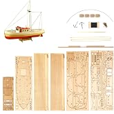 GAWEGM Ship Model Building Kit - 1/66 Naxos Mediterranean Fishing Boat | Scale 1/66, Wooden model, Need to build