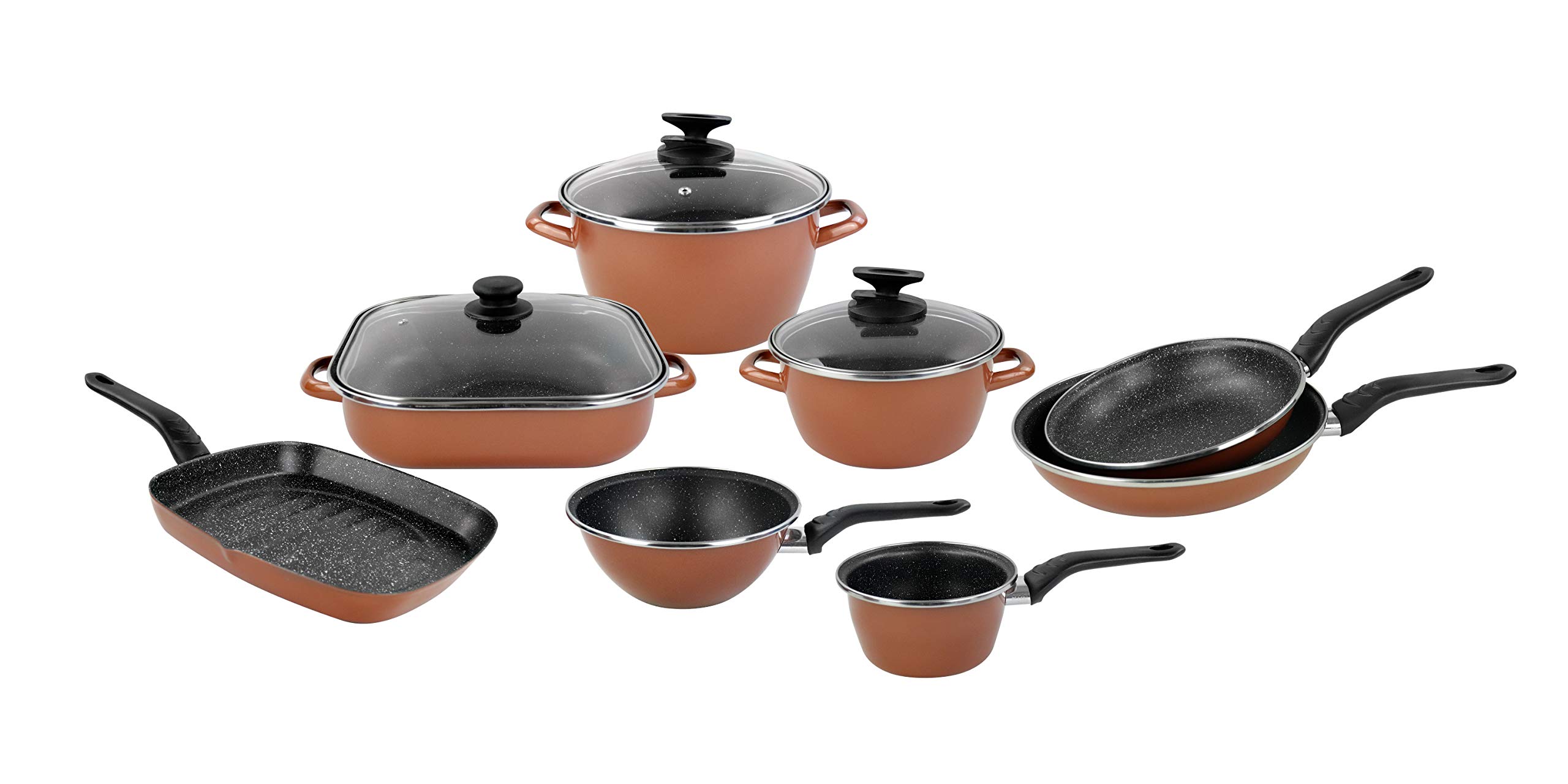 Magefesa-Pack-Copper-Olla-24cm-Cacerola-20cm-Cazo-16cm-Molde-de-horno-27cm-Asasor-28cm-Wok-20cm-Sarten-24cm