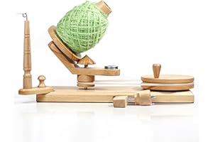 MARS EXPORTS Wooden Yarn Winder with Swift – Manual Yarn Ball Winding Tool for Knitting and Crocheting (ONLY Winder Beechwood)