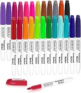 Shuttle Art 24 Colours Permanent Markers Fine Point Assorted - Waterproof Quick