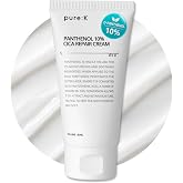 PURE K Panthenol 10% CICA Repair Cream, Korean Skincare, (2.7 fl. oz.) | Barrier Repair Cream, Centella Soothing, Fragrance Free, Vegan, Non Comedogenic, for Sensitive and Post Blemish Skin