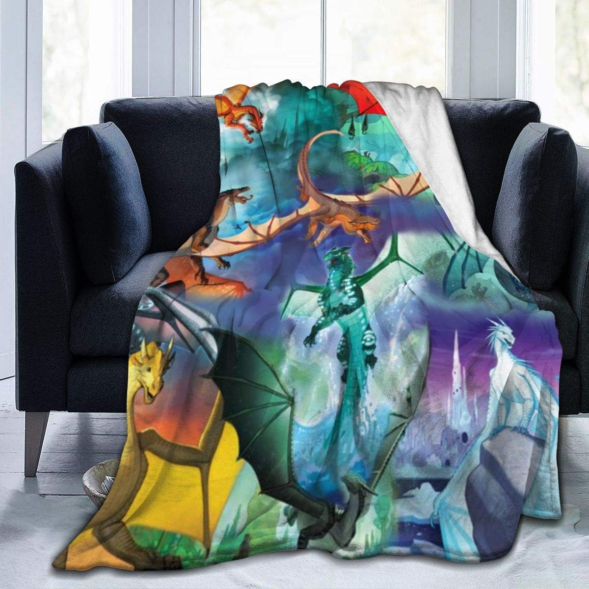 Integrity merchant Fleece Blanket- Wings Of Fire Character Home Flannel Fleece Soft Warm Plush Throw Blanket for Bed/Couch/Sofa/Office/Camping 60"x50"