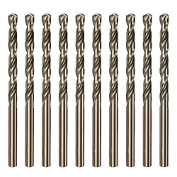 HARFINGTON 10pcs Cobalt Jobber Drill Bits 5.2mm
