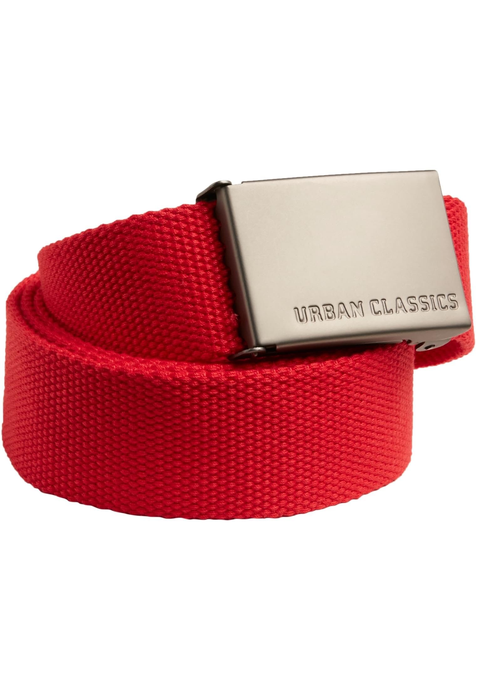 Urban Classics Unisex_Adult Canvas Belt, red, Standard Size