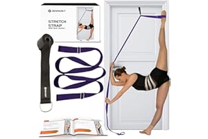 ZENMARKT Stretching Strap With Door Anchor - Stretching Equipment to Improve Legs Flexibility - Splits Trainer For Home Ideal In Ballet, Dance, Cheerleading, Taekwondo, Yoga, Pole Dancing & Gymnastics