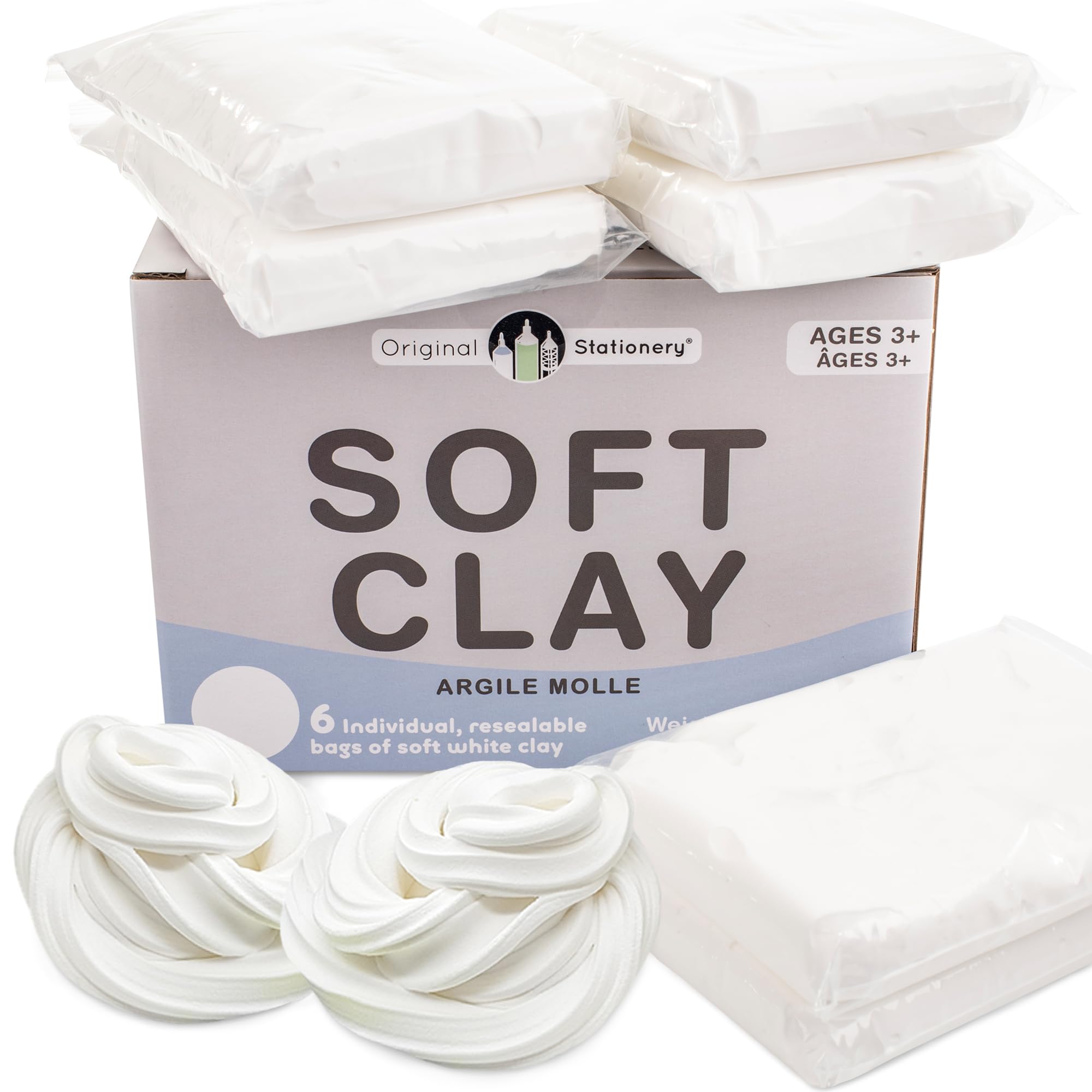 Photo 1 of Original Stationery Soft Clay for Slime Making - Moldable Modeling Clay for Kids, Blend with Glue & Shaving Foam for Butter Slime, 1.3 Lbs/600g - Fun Birthday Gift - Mix-in Supplies
