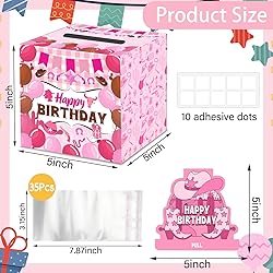 Pink Cowgirl Birthday Party Decorations - Money Box