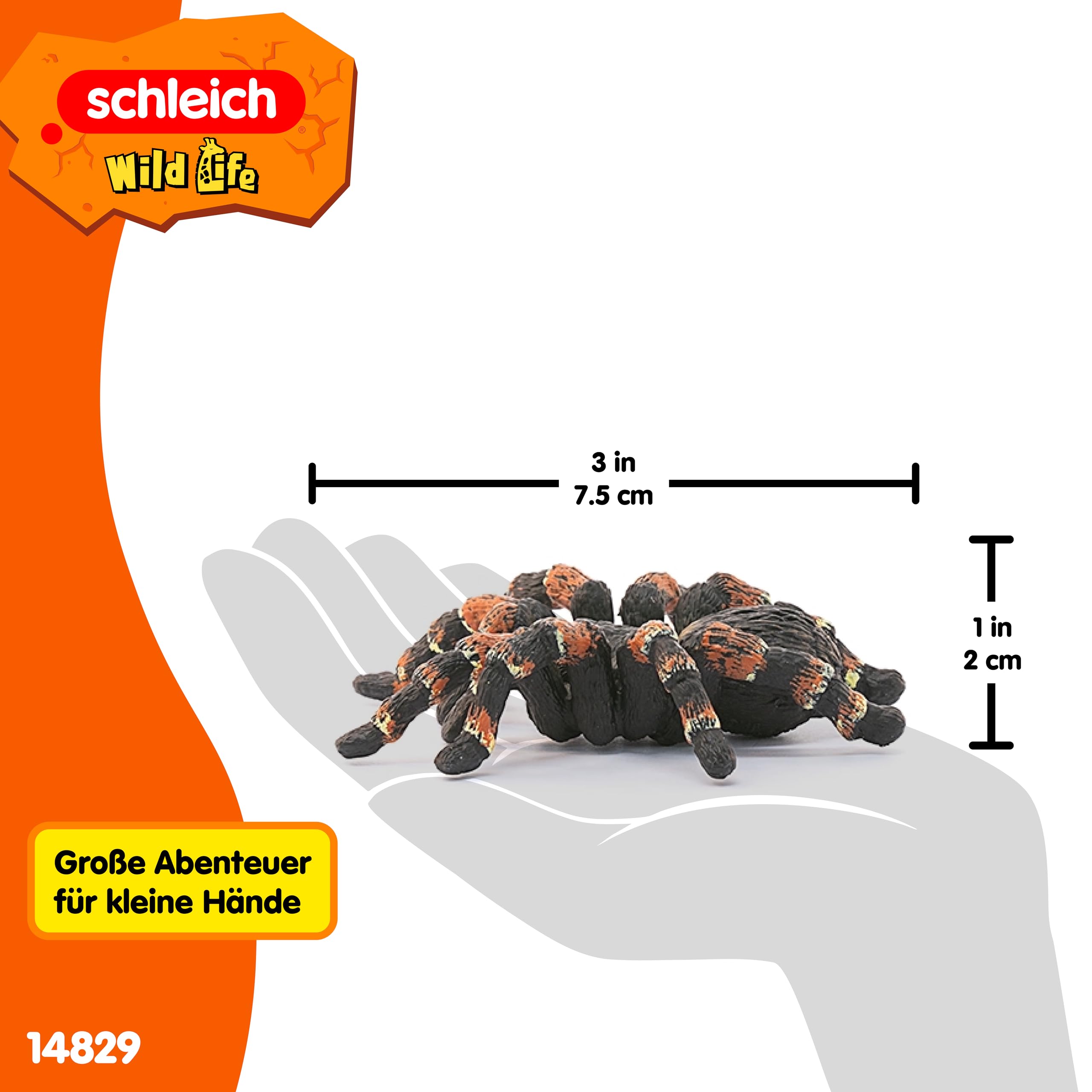 SCHLEICH WILD Life | Vogelspinne 14829 | detailgetreue Tierfiguren | Zoo Spielzeug | tolles Geschenk für Jungen und Mädchen | Deko für Geburtstag | Spielfigur ab 3 Jahren | 8 x 6 x 2 cm 5