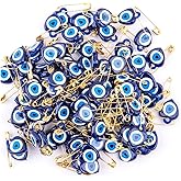 nevfactory 100 Pieces 0.51 inch (13 mm) Width Lucky Charm with Turkish Eye Stickers