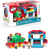 WOW Toys Sam The Steam Train &ndash; Motorized Push-and-Go Train Toy with Carriages &amp; Figures | No Batteries, Durable Preschool Toy for Toddlers Ages 1&ndash;5