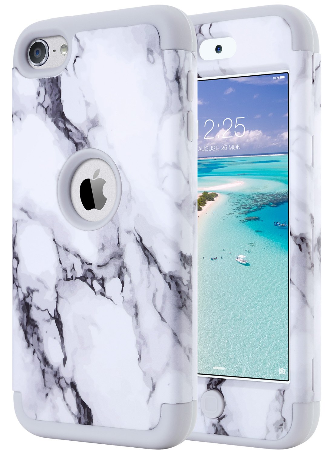 Ulak Ipod Touch 7 Case Marble Ipod Touch 6 Case Heavy Duty High Impact Hard Pc Back Cover With Shockproof Soft Silicone Interior For Apple Ipod Touch 5th 6th 7th Generation Grey Marble Buy