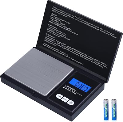 Zacro Digital Kitchen Scale 200g/0.01g Pocket Jewelry Scale with LCD Display
